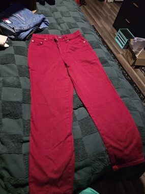 bill blass Red Straight-Leg Women's Jeans